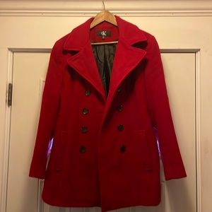 Calvin Klein Women’s Coat, Large, Red